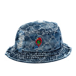 Load image into Gallery viewer, Bucket Hat-Distressed Denim
