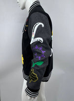 Load image into Gallery viewer, Mens Peace And Love Varsity Jacket
