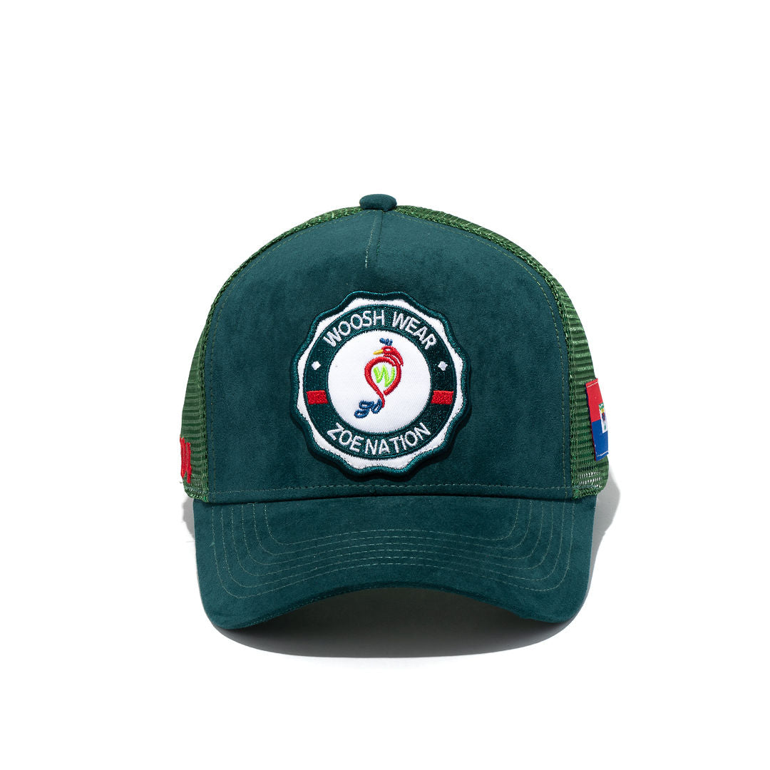 Summer 21'--Trucker Hat, Zoe Nation Green
