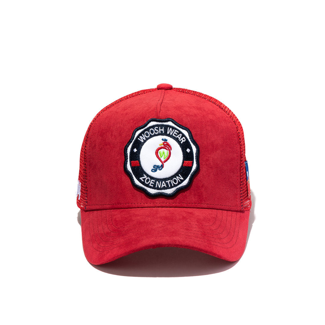 Summer 21'--Trucker Hat, Zoe Nation Red