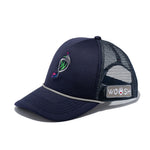 Load image into Gallery viewer, Blue Mesh Trucker Hat
