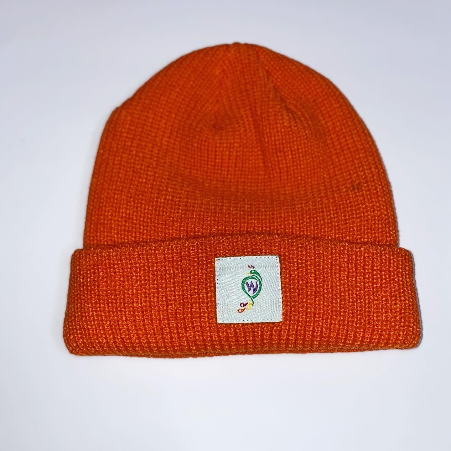 Square patch beanies
