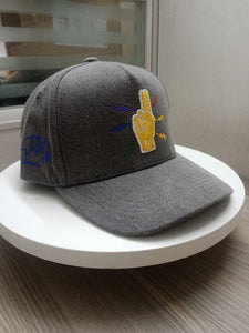Cool Grey Denim Peace Is A Weapon Hat