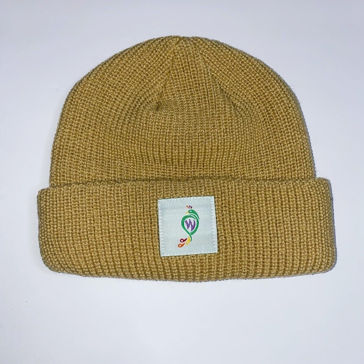 Square patch beanies