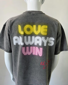 Womens Love Yourself Love AlwaysWin Washed T-shirt