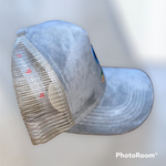Load image into Gallery viewer, Cool grey velvet trucker hat
