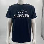Load image into Gallery viewer, Mens 777% aligned black t shirts
