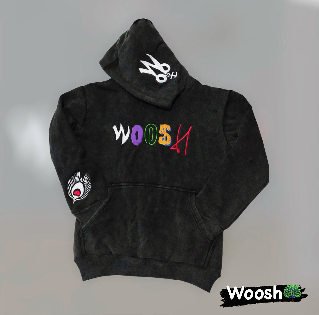 Woosh Washed Face Unisex Hoodie