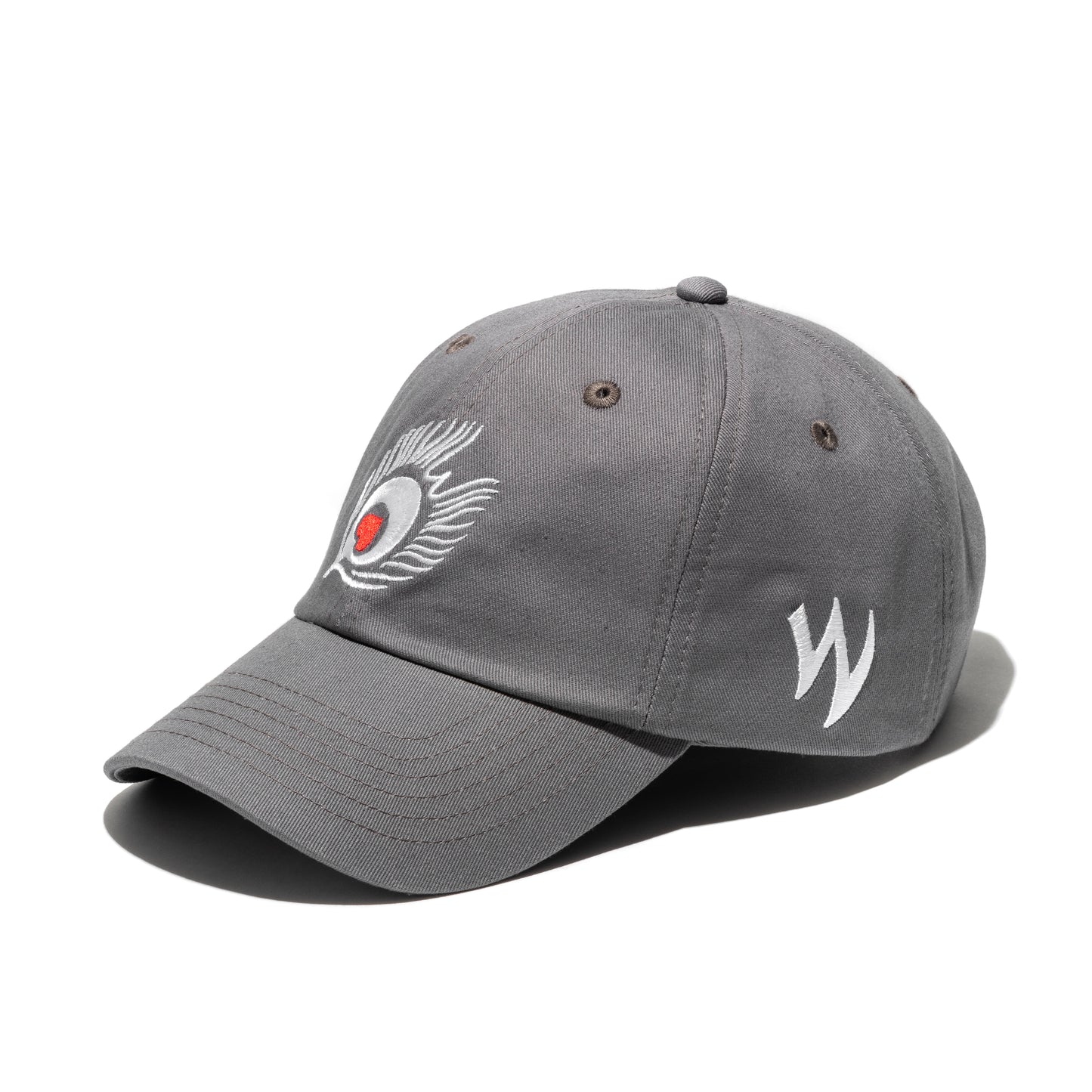 Dad Cap Feather-Grey