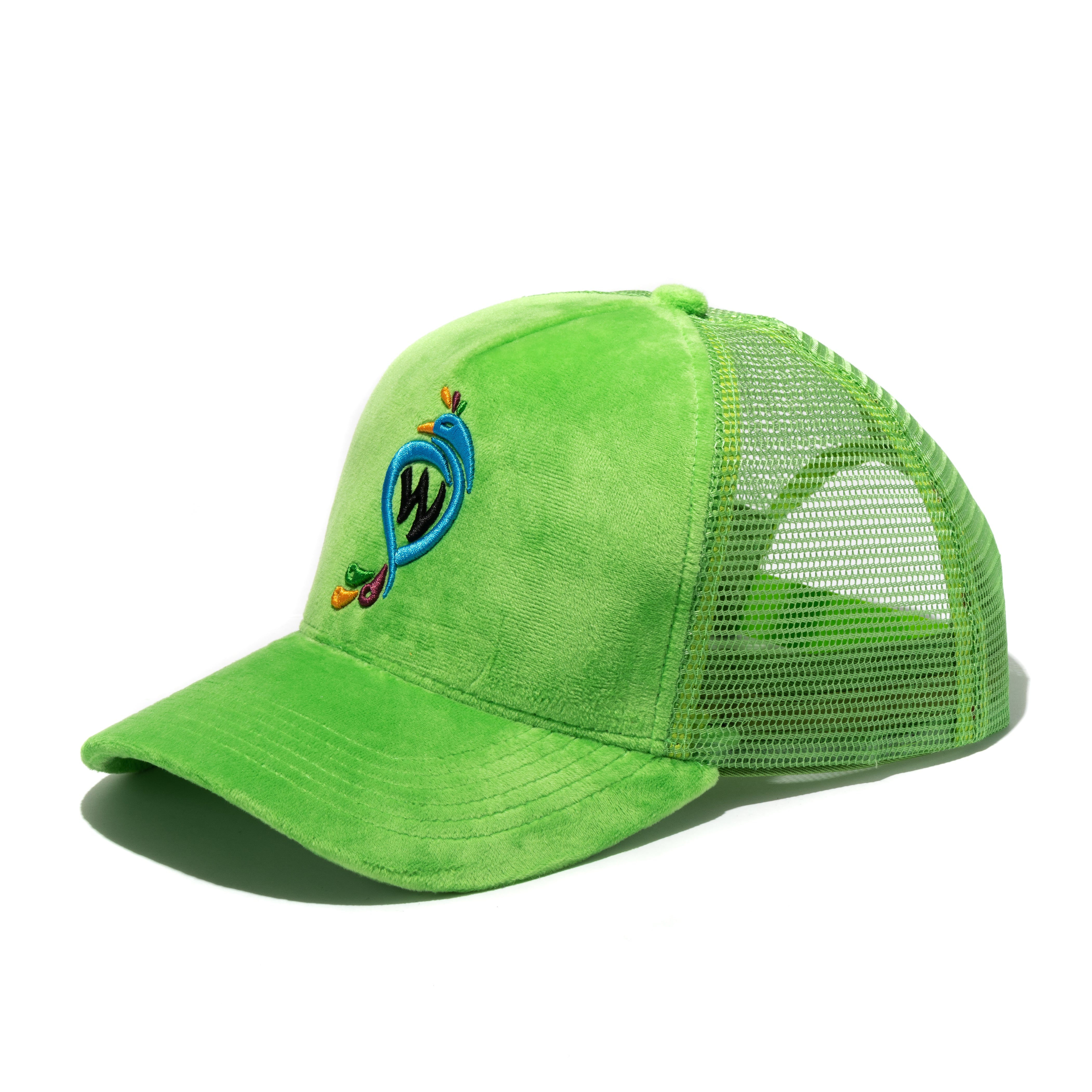 Trucker Hat Peacock-Lime Green