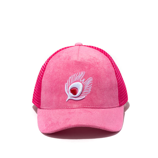 Trucker Hat Feather-Pink