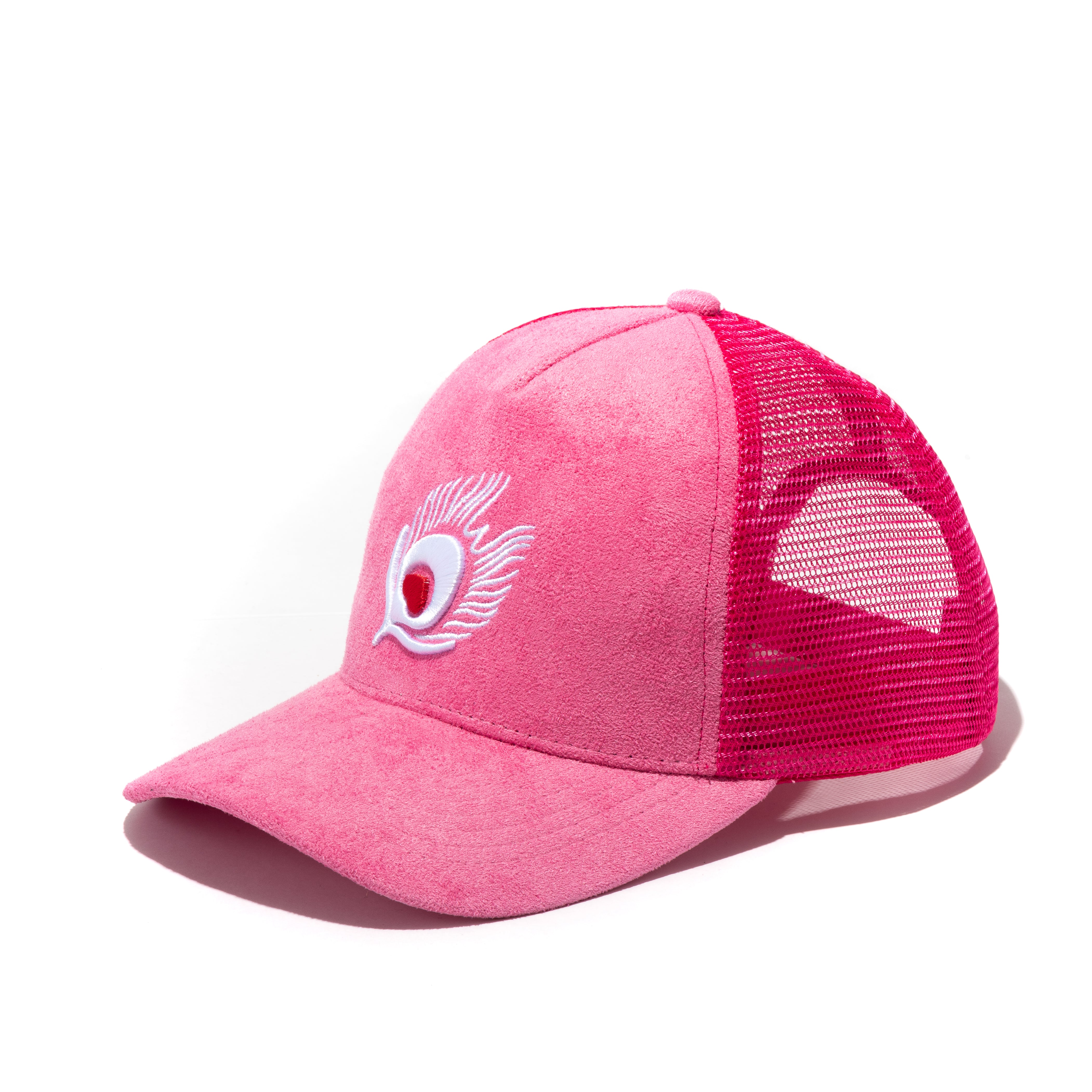 Trucker Hat Feather-Pink