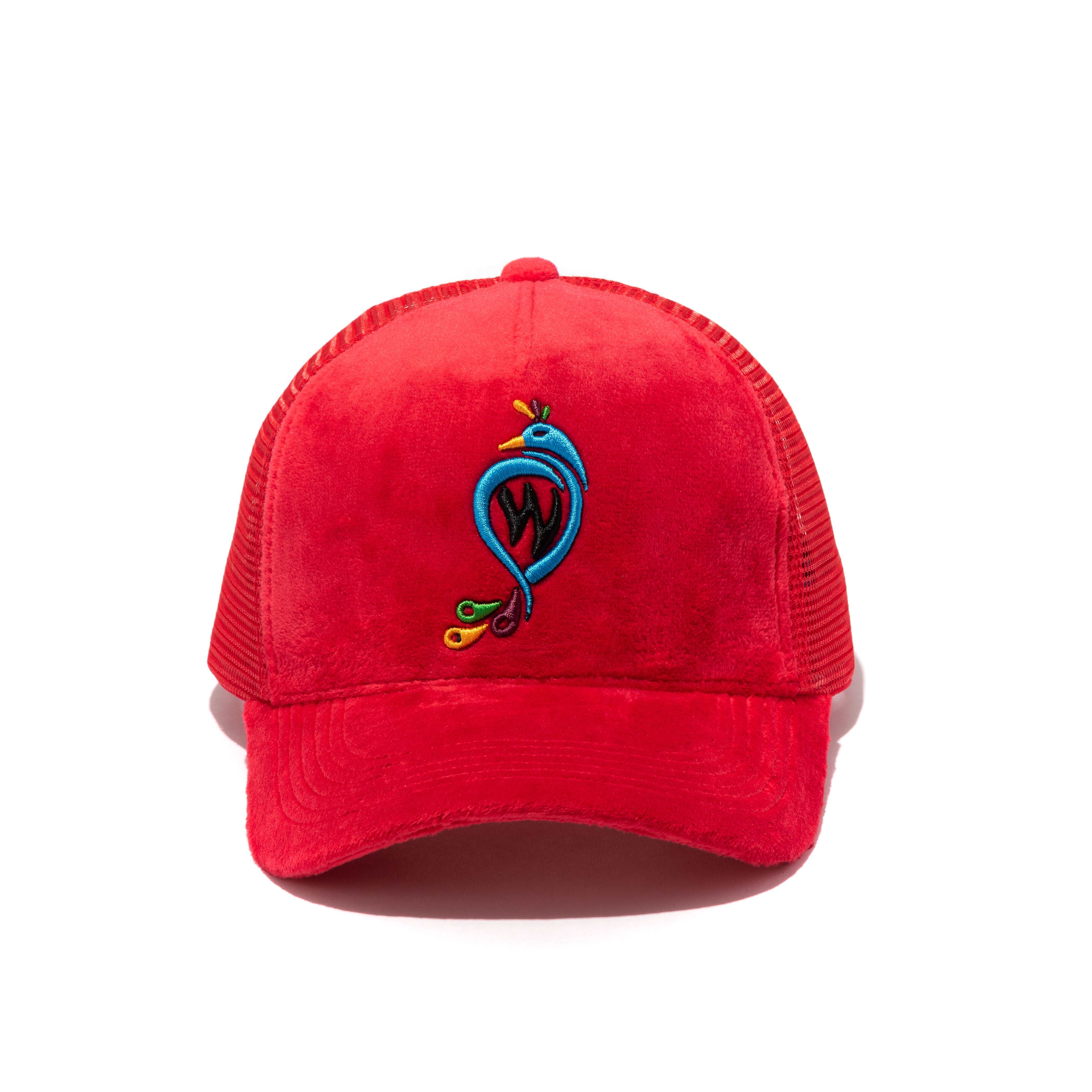 Trucker Hat Peacock-Red